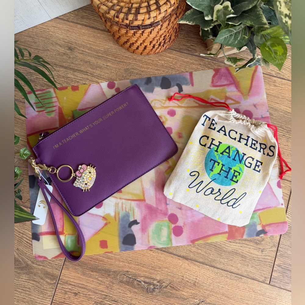 Teacher Appreciation Bundle - Wristlet, Hello Kitty Bag Charm & Pouch w/Gifts